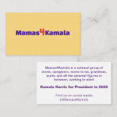 Cartes Mamas4Kamala (Devant / Derrière)