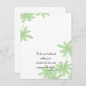 Cartes Mariage Charity Favoriser  Daisies Vert cla (Devant / Derrière)