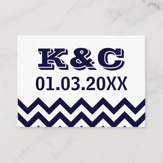 Cartes Mariage Chevron (Devant)