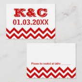 Cartes Mariage Chevron (Devant / Derrière)