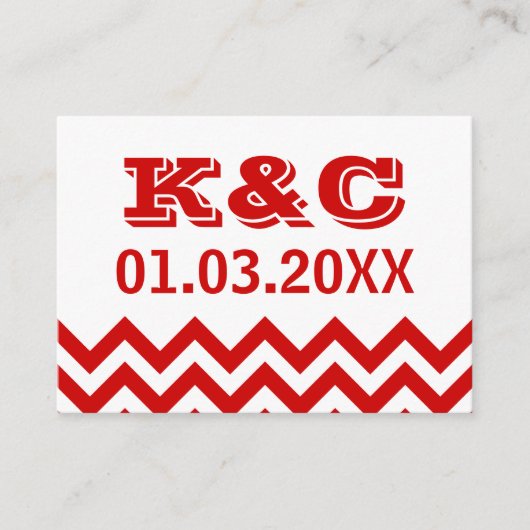 Cartes Mariage Chevron (Devant)
