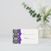 Cartes Mariage damassé Bow Violet (Debout devant)