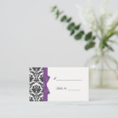 Cartes Mariage damassé Bow Violet (Debout devant)
