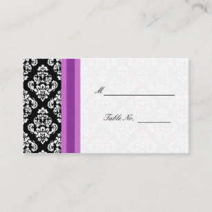 Cartes Mariage damassé en noir et blanc