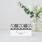 Cartes Mariage damassé en noir et blanc (Debout devant)