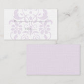 Cartes Mariage damassé Subtile Violet (Devant / Derrière)