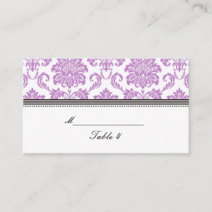 Cartes Mariage damassé violettes