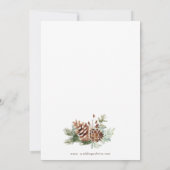 Cartes Mariage de verdure d'hiver (Dos)