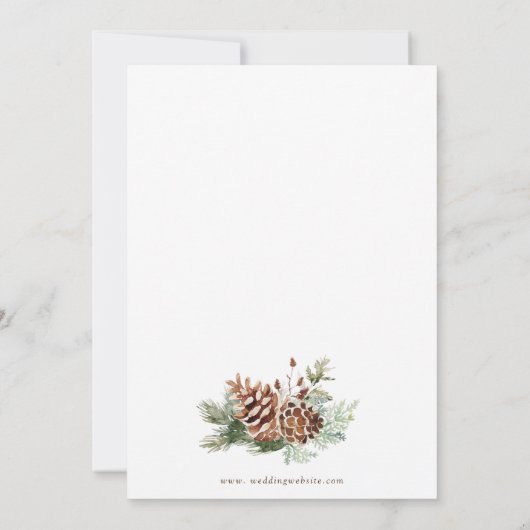 Cartes Mariage de verdure d'hiver (Dos)