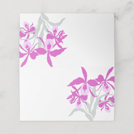Cartes mariage gris violet orchidée graphique (Extérieur déplié)