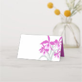 Cartes mariage gris violet orchidée graphique (Devant)