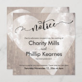 Cartes Mariage reportées sur le bois (Devant / Derrière)