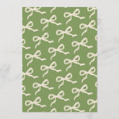 Cartes Mariage rétro Coquette Bow (Dos)