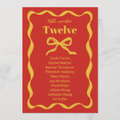 Cartes Mariage rétro Coquette Bow (Devant)