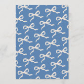 Cartes Mariage rétro Coquette Bow (Dos)