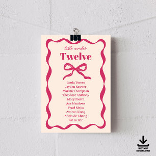 Cartes Mariage rétro Coquette Bow