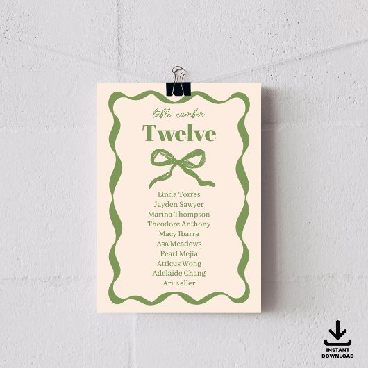 Cartes Mariage rétro Coquette Bow