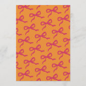 Cartes Mariage rétro Coquette Bow (Dos)