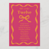 Cartes Mariage rétro Coquette Bow (Devant)