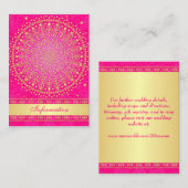 Cartes Mariage Rose, Rouleaux Or, Étoiles (Devant / Derrière)