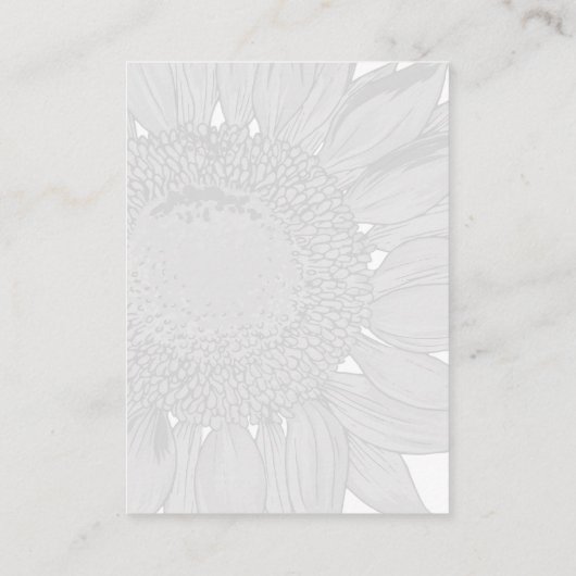 Cartes Mariage SunFlower modernes (Dos)