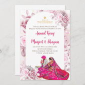 Cartes mariages Anand Karaj et invitations Sikh (Devant / Derrière)