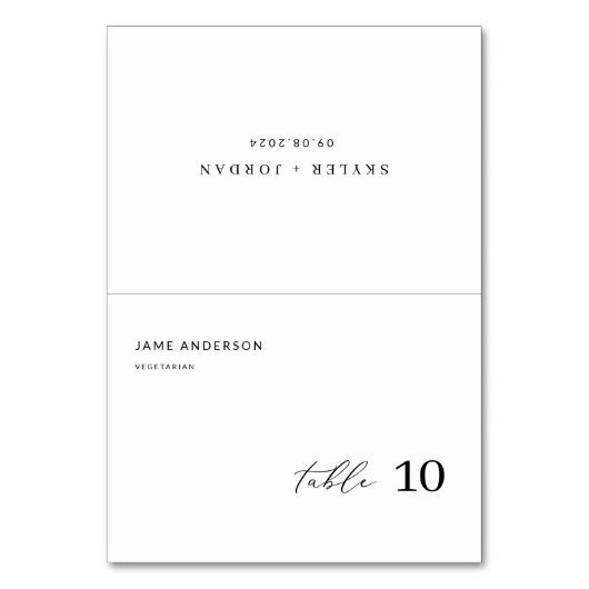 Cartes mariages avec choix de repas et menu (Par défaut)