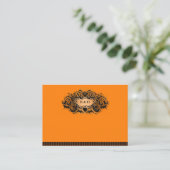 Cartes mariages BLANK Halloween Orange Noir (Debout devant)