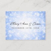 Cartes mariages Blue Winter Wonderland (Dos)