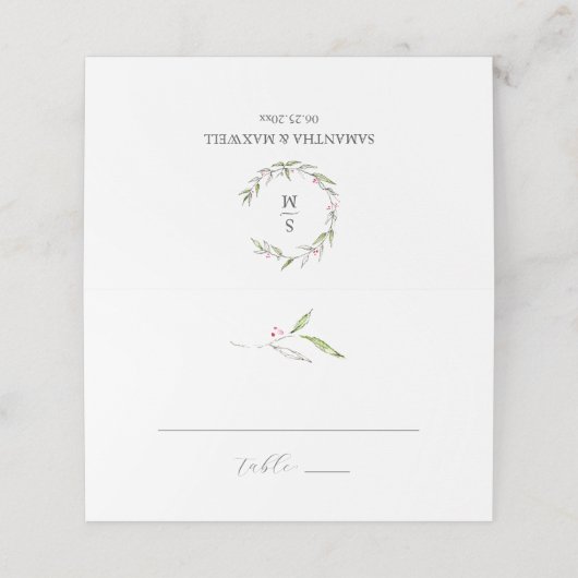 Cartes mariages Cartes d'hiver Botaniques (Extérieur déplié)