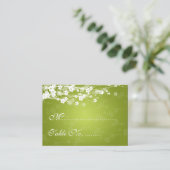 Cartes mariages Cerisier Fleur de Chaux Vert (Debout devant)