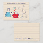 Cartes Mariages de chimie rouge et bleu (Devant / Derrière)