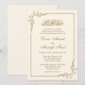 Cartes mariages de nikkah islamique parfumé (Devant / Derrière)