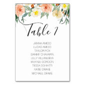 Cartes Mariages de tableau de bord des fleurs de p (Dos)