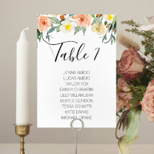 Cartes Mariages de tableau de bord des fleurs de p
