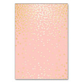 Cartes mariages d'escorte confetti rose et or (Dos)