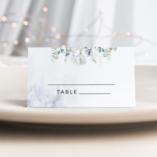 Cartes mariages d'eucalyptus bleu hiver