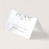 Cartes mariages d'eucalyptus bleu hiver (Front)