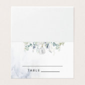 Cartes mariages d'eucalyptus bleu hiver (Outside Unfolded)