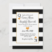 Cartes mariages en noir et blanc King & Queen (Devant)