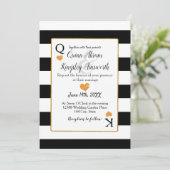 Cartes mariages en noir et blanc King & Queen (Debout devant)