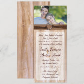 Cartes mariages en rack personnalisables en bois r (Devant / Derrière)