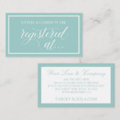 Cartes mariages enregistrées - Turquoise clair (Devant / Derrière)