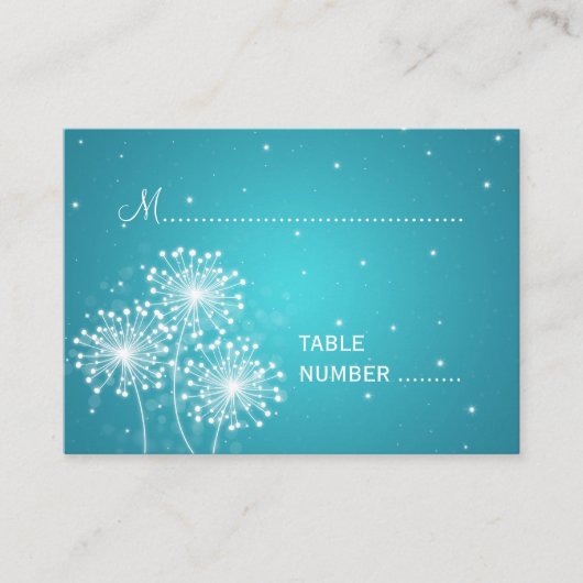 Cartes mariages Éparkées Turquoise (Devant)