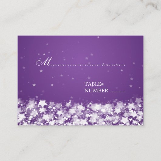 Cartes mariages Étonnantes Étoiles Violet (Devant)