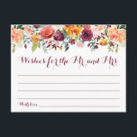 Cartes Mariages Fleur Automne, Rose Orange<br><div class="desc">Nos cartes de souhaits florales automne mariage avec oranges,  bordeaux,  crème et fleurs roses sont une grande activité pour avoir une réception de mariage ou une douche nuptiale. N'oubliez pas de consulter notre vaste sélection d'articles de coordination en parcourant la collection de Mariages de fleurs d'automne!</div>