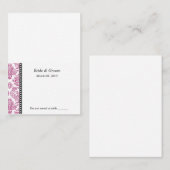 Cartes Mariages Fuschia (Devant / Derrière)