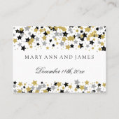 Cartes mariages Gold Parties scintillant Stars Con (Dos)