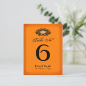 Cartes mariages - Halloween orange et noir (Debout devant)