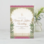 Cartes Mariages indiennes et invitations indiennes (Debout devant)